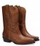 Shabbies  Western Boot Anaconda Printed Leather Cognac (2004)